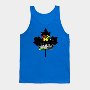 Canadian Maple Leaf Pug - Yellow/Orange Tank Top